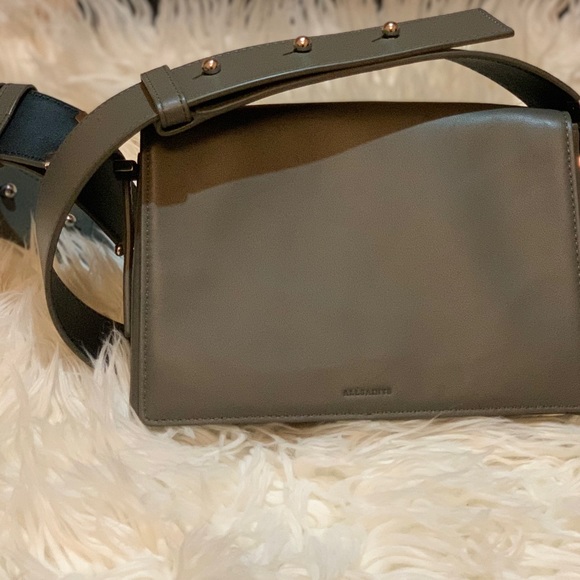 ALL SAINTS Grey Crossbody Purse/bag - Never worn - Picture 1 of 16